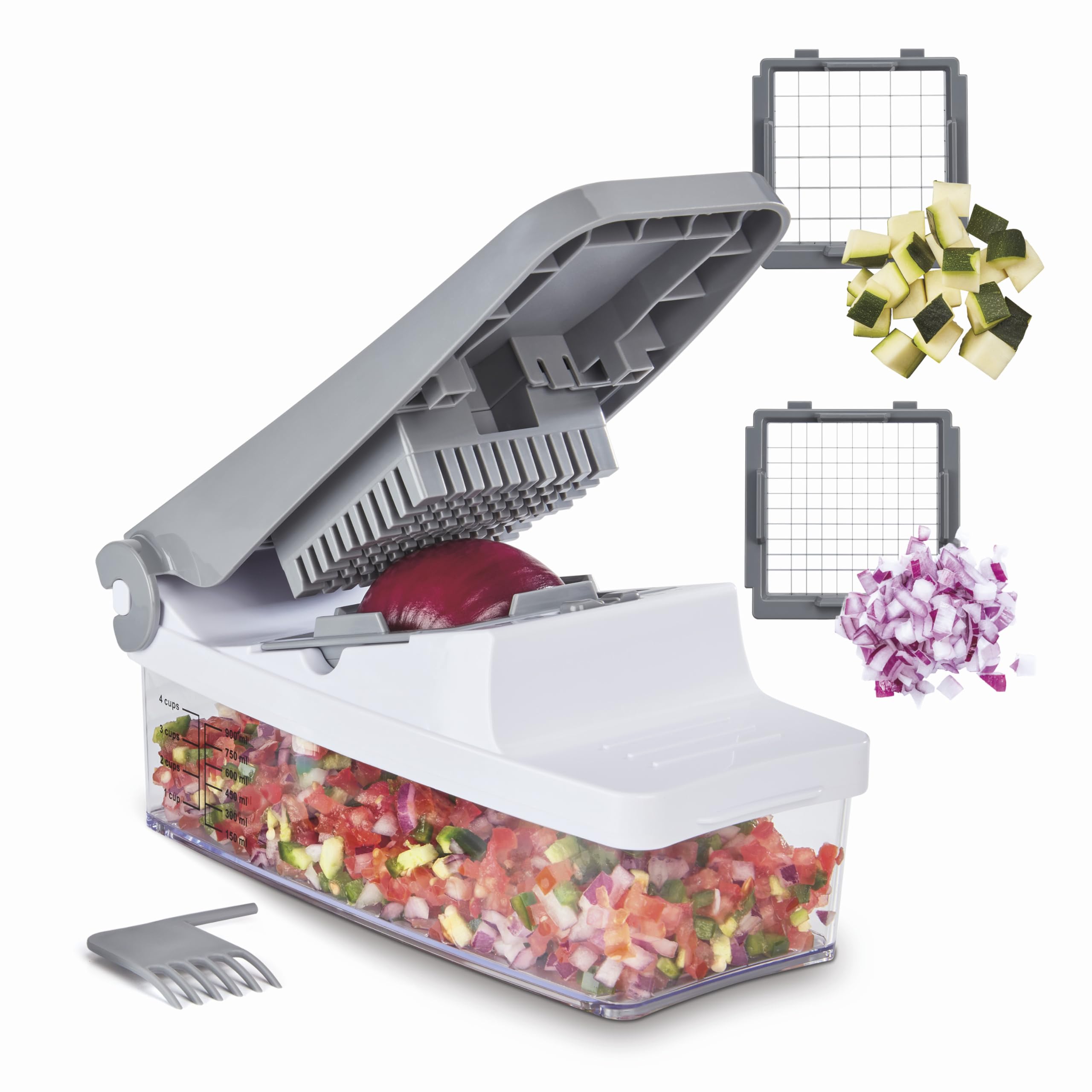 Cuisinart PrepExpress® Vegetable & Fruit Box Dicer/Chopper with Small & Large Blade Grids for Quick & Easy Food Preparation, Comes with a 4-Cup Collection Container (CTG-00-VFCC) 🍁 All In One Marketplace Canada