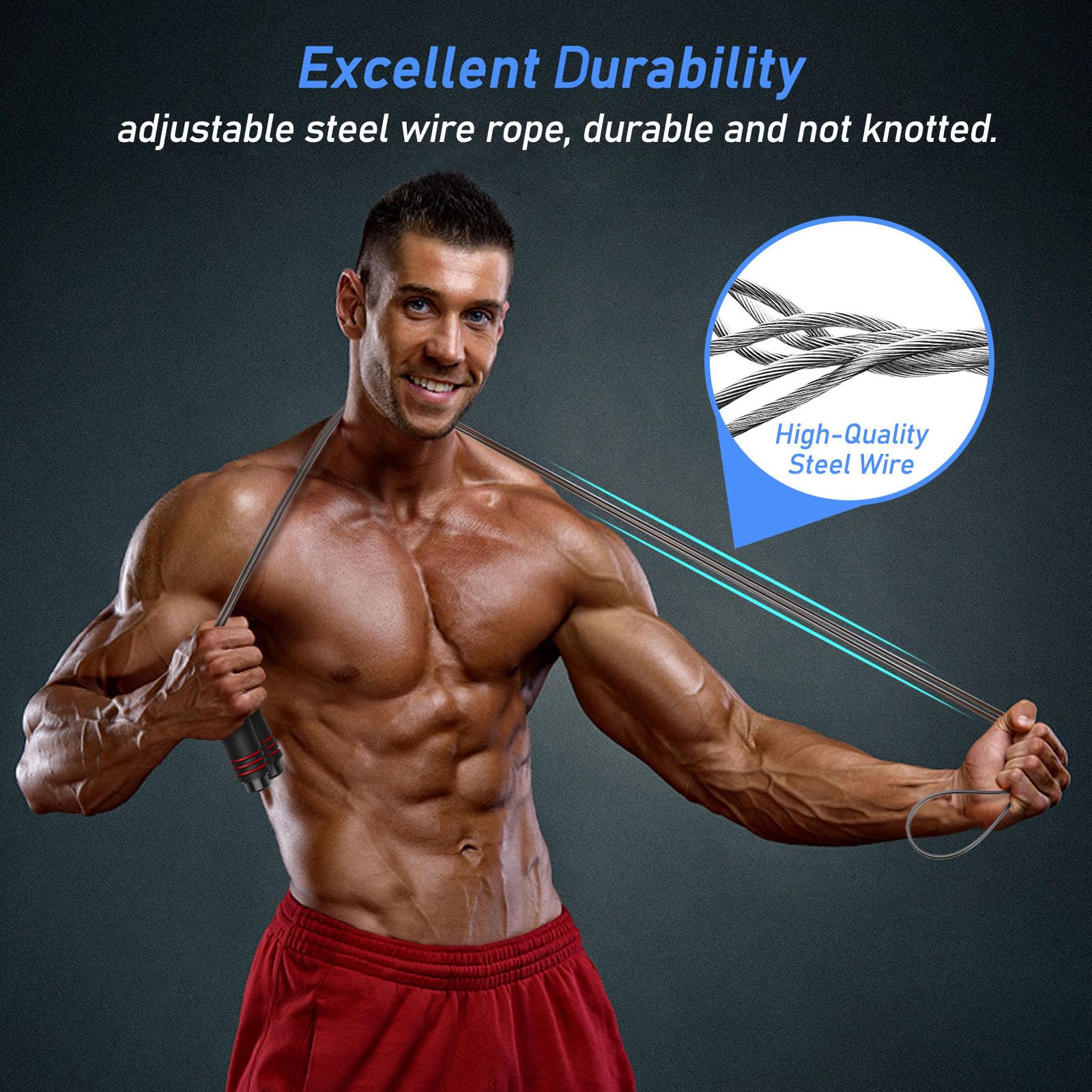 Blukar Jump Rope, Speed Skipping Jumping Rope Tangle-free Adjustable 🍁 All In One Marketplace Canada