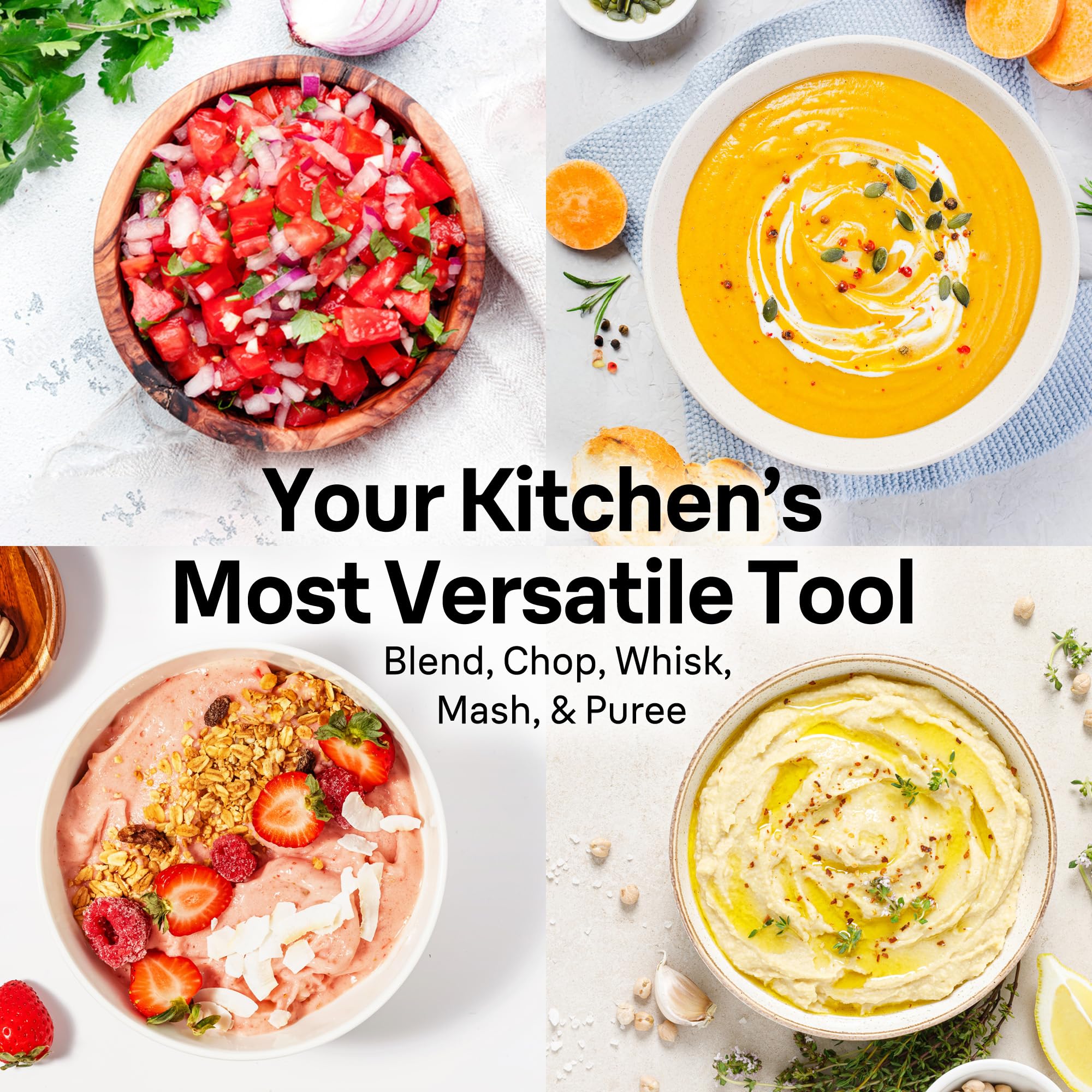 Braun MultiQuick 7 3-in-1 Immersion Blender with Food Processor – Powerful Handheld Electric Stick Blender - Emulsifier for Chopping, Beating & Whisking - Ideal for Soup, Puree, Smoothies & More 🍁 All In One Marketplace Canada