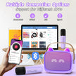 Mini Karaoke Machine Toys Gifts, Kids Portable Bluetooth Speaker with 2 Wireless Microphone and LED, Christmas Birthday Gift Idea for Girls Boys 3-12 + Year Old, Noisemaker Toys for Party (Purple) 🍁 All In One Marketplace Canada