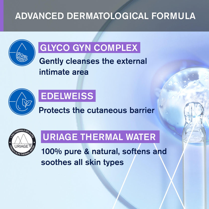 Uriage Gyn-Phy Refreshing Gel Intimate - Daily Hygiene for External Intimate Areas, Foaming Gel, Paraben-Free, Tested under Gynecological Control - 500ml 🍁 All In One Marketplace Canada