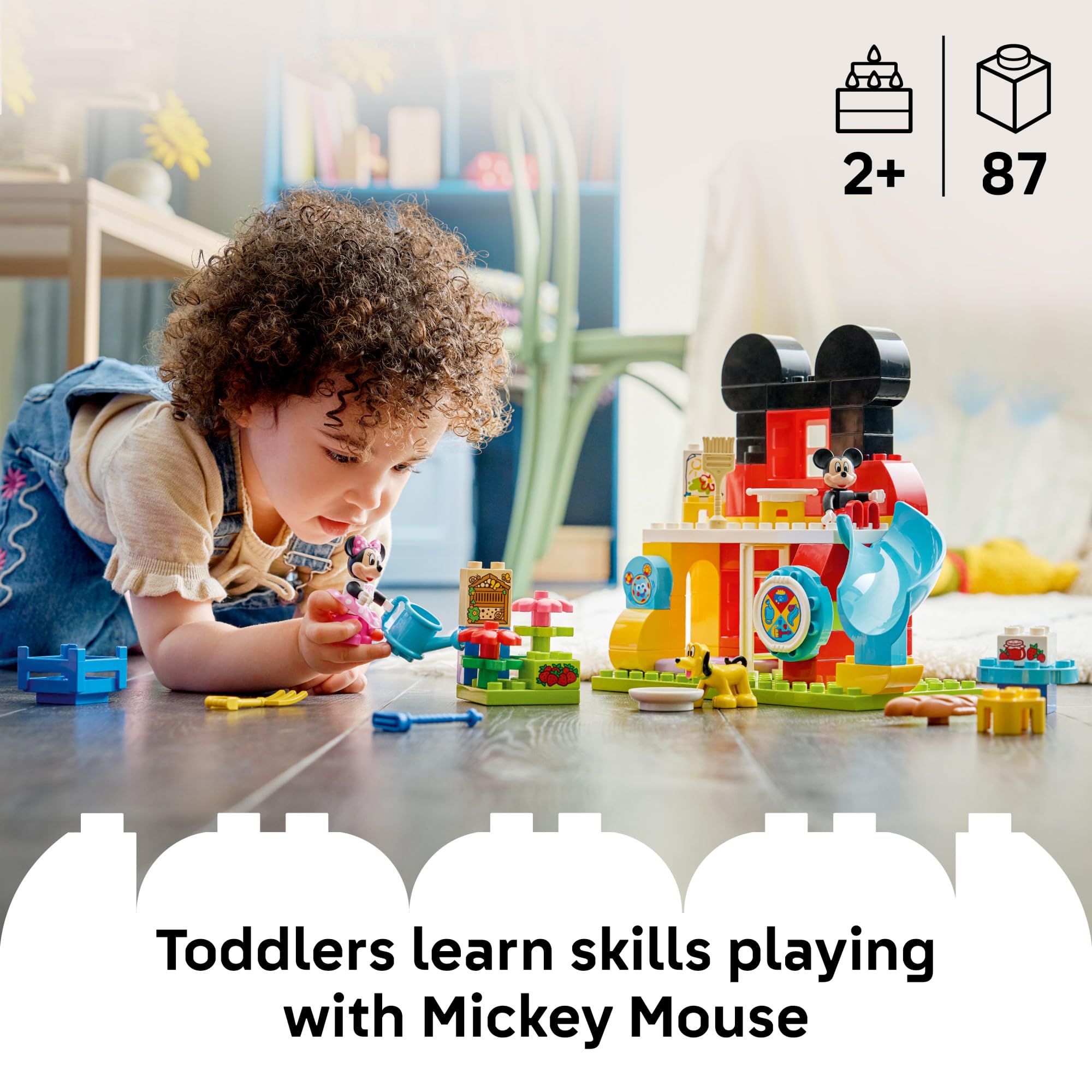 LEGO DUPLO Disney Mickey Mouse Clubhouse with Minnie & Pluto Building Toy - Fine Motor Skill Toy for Toddlers, Ages 2+ - Mickey Mouse Toy for Boys & Girls - Birthday Gift for Kids - 10465 🍁 All In One Marketplace Canada