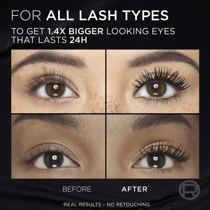 L'Oréal Paris Voluminous Panorama Mascara, Volumizing and Lengthening Mascara, Longwear, Smudge-Resistant and Washable, All Night Black, 0.33 Fl Oz (Pack of 1) 🍁 All In One Marketplace Canada