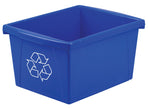Storex 4 Gallon (15L) Recycle Bin, 13.63 x 7.87 x 11.25 Inches, Blue (61505A06C) Blue Recycling, 1-Pack , Small 🍁 All In One Marketplace Canada