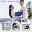 SAMSIER Large Outdoor Picnic Blankets Waterproof Foldable, Beach Blanket Sandproof Portable, Cute Picnic Mat Washable (Navy Blue, 60