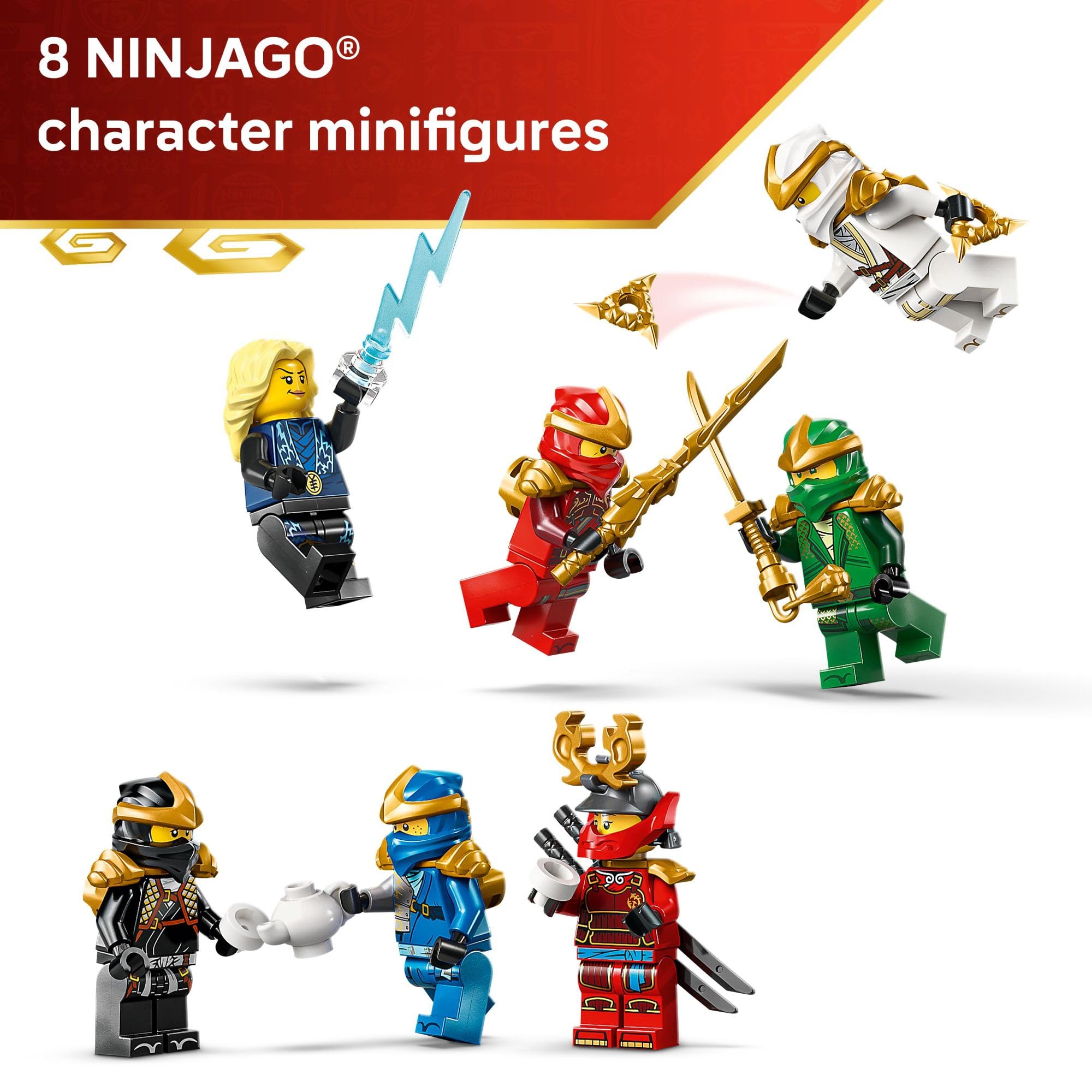 LEGO NINJAGO Ninja Character Display 15th Anniversary Building Toy for Kids, Ages 14+ - Ninja Playset W/Elemental Master of Lightning + 7 Minifigures - Gift Idea for Teen Boys & Girls - 71866 🍁 All In One Marketplace Canada