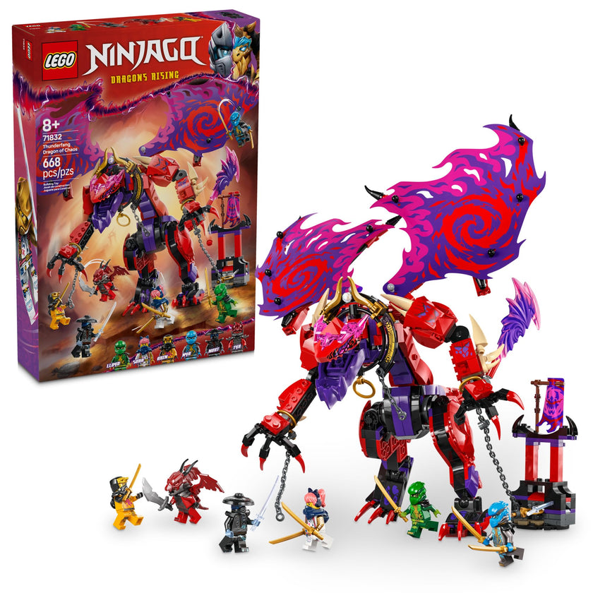 LEGO NINJAGO Thunderfang Dragon of Chaos Building Toy for Kids Ages 8+ - Dragon Rising Playset with 6 Minifigures and Poseable Dragon Figure - Birthday Gift Idea for Boys and Girls - 71832 🍁 All In One Marketplace Canada