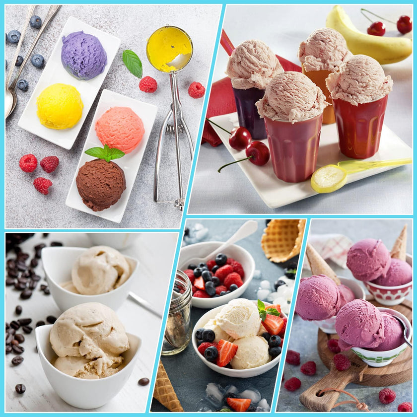 Containers Replacement for Ninja Creami Pints and Lids & Scoop - 4 Pack | Compatible with NC300/NC301/NC299AMZ Series | BPA-Free, Dishwasher-Safe, Leak-Proof Pints for Homemade Ice Cream 🍁 All In One Marketplace Canada