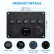 Kohree 5 Gang 12V Switch Panel, Rocker Switch Panel with Touch Switch 🍁 All In One Marketplace Canada