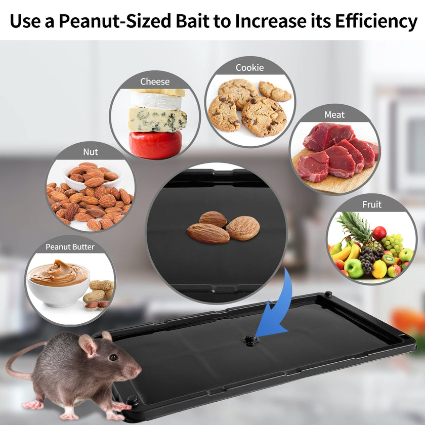 LULUCATCH Mouse Glue Traps 12 Pack, Larger & Heavier Plastic Sticky Glue Traps with Extra-Strong Adhesive for Mice, Rats, Sticky Mouse Trap for Indoor Use, Easy to Set. 🍁 All In One Marketplace Canada