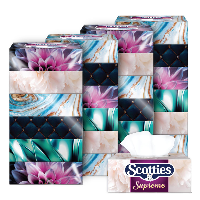 Scotties Supreme 3 Ply Soft & Strong Facial Tissue, Hypoallergenic and Dermatologist Tested, 24 Boxes, 81 Tissues per Box 🍁 All In One Marketplace Canada