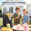 Slushie Machine, No Ice Needed Slushy Maker for Home, Real-Time Temp Display, Frozen Drink Maker with 6 Preset Programs for Ice Cream, Frappés, Milk Shake and More, Black, 1 Pack+3Modes 🍁 All In One Marketplace Canada