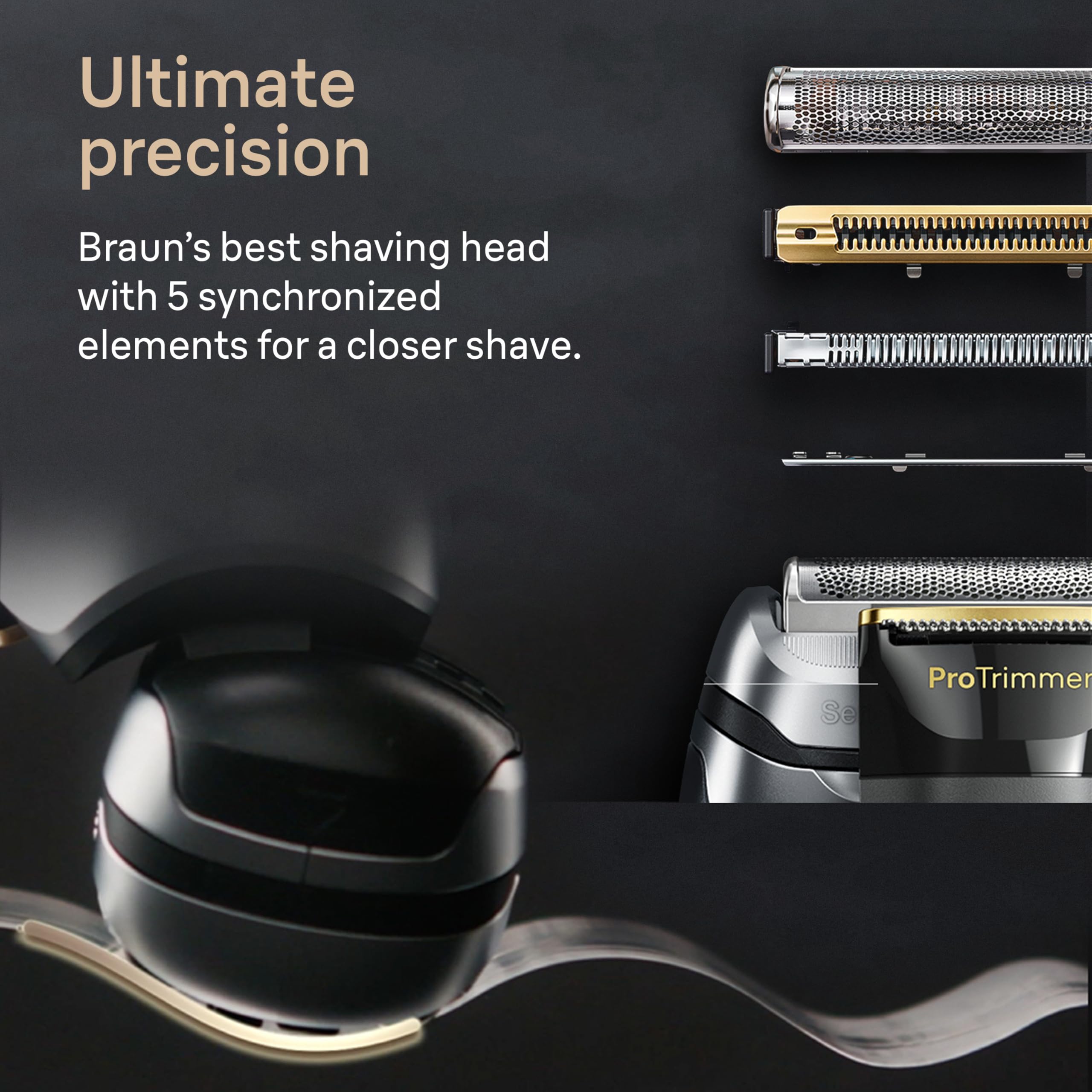 Braun Shavers for Men, Trimmer, Electric Foil Razor, Series 9 Pro+ Shaver, Precision Long Hair Trimmer, Wet & Dry with SmartCare Center, 9567cc, Silver 🍁 All In One Marketplace Canada