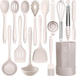 Silicone Cooking Utensils Set - 446°F Heat Resistant Kitchen Utensils,Turner Tongs,Spatula,Spoon,Brush,Whisk,Kitchen Utensil Gadgets Tools Set for Nonstick Cookware,Dishwasher Safe (BPA Free) 🍁 All In One Marketplace Canada