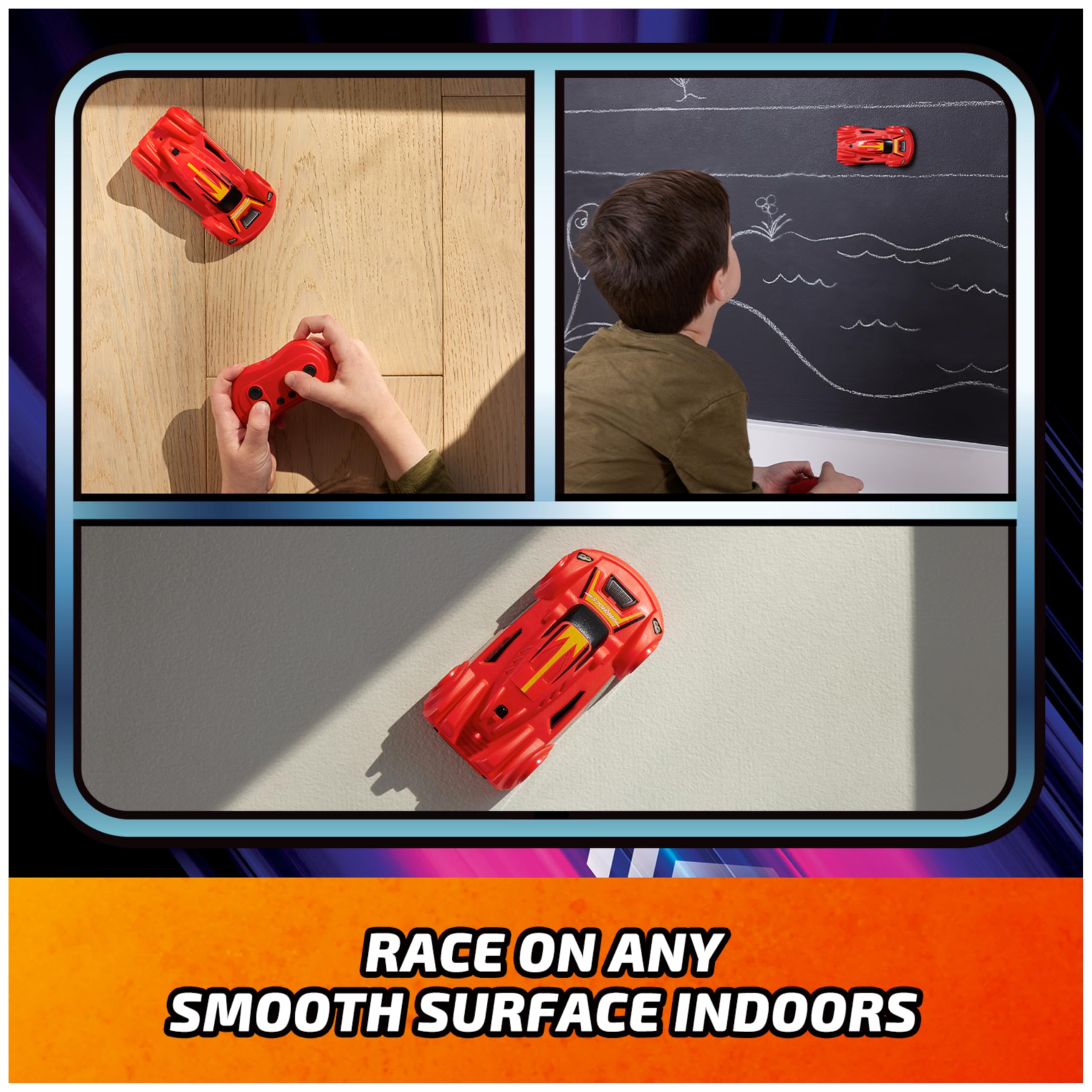 Air Hogs, Zero Gravity Sprint RC Car Wall Climber, Red USB Micro B Rechargeable Indoor Wall Racer, Over 5-Inches Long, Toys for Kids Ages 4 and up 🍁 All In One Marketplace Canada