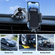 3-in-1 Car Phone Holder, [ Off-Road Level Suction Cup & Clip] Universal Cell Phone Holder Mount Dashboard Windshield Vent One-Hand Operation Holder Compatible with All Smartphones and Cars 🍁 All In One Marketplace Canada