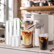 50 Pack 16oz Clear Plastic Cups with Sip Lids, Disposable Iced Coffee Cup with Strawless Lid for Party Wedding Catering Events, to Go Cups for Cold Drinks Smoothie Milkshake Lemonade Bubble 🍁 All In One Marketplace Canada