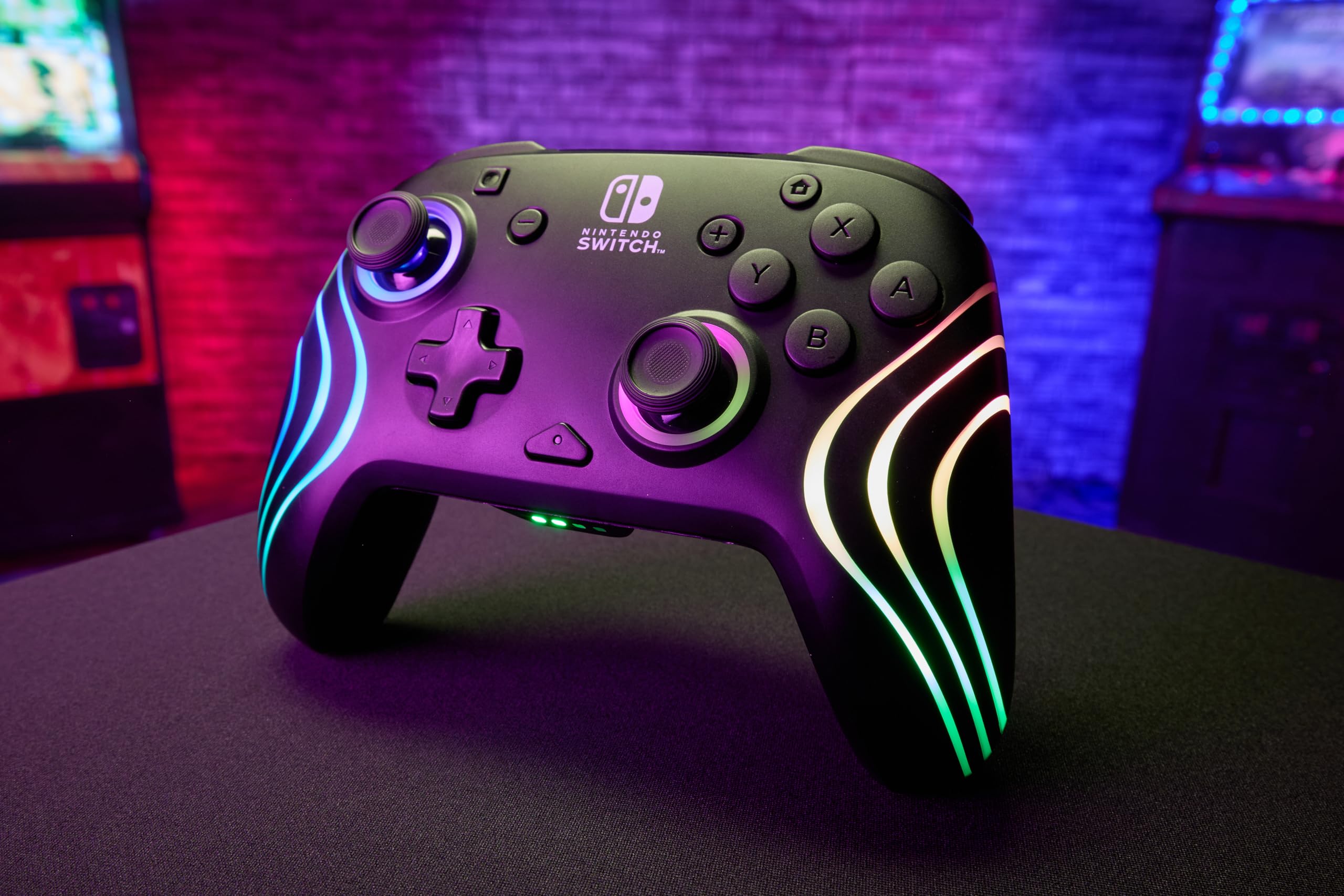 PDP Afterglow Wave Wireless RGB Gaming Controller - Nintendo Switch/Switch Lite/Switch - OLED Model, Nintendo Switch 2, LED Lighting, Rechargeable Battery - Black 🍁 All In One Marketplace Canada