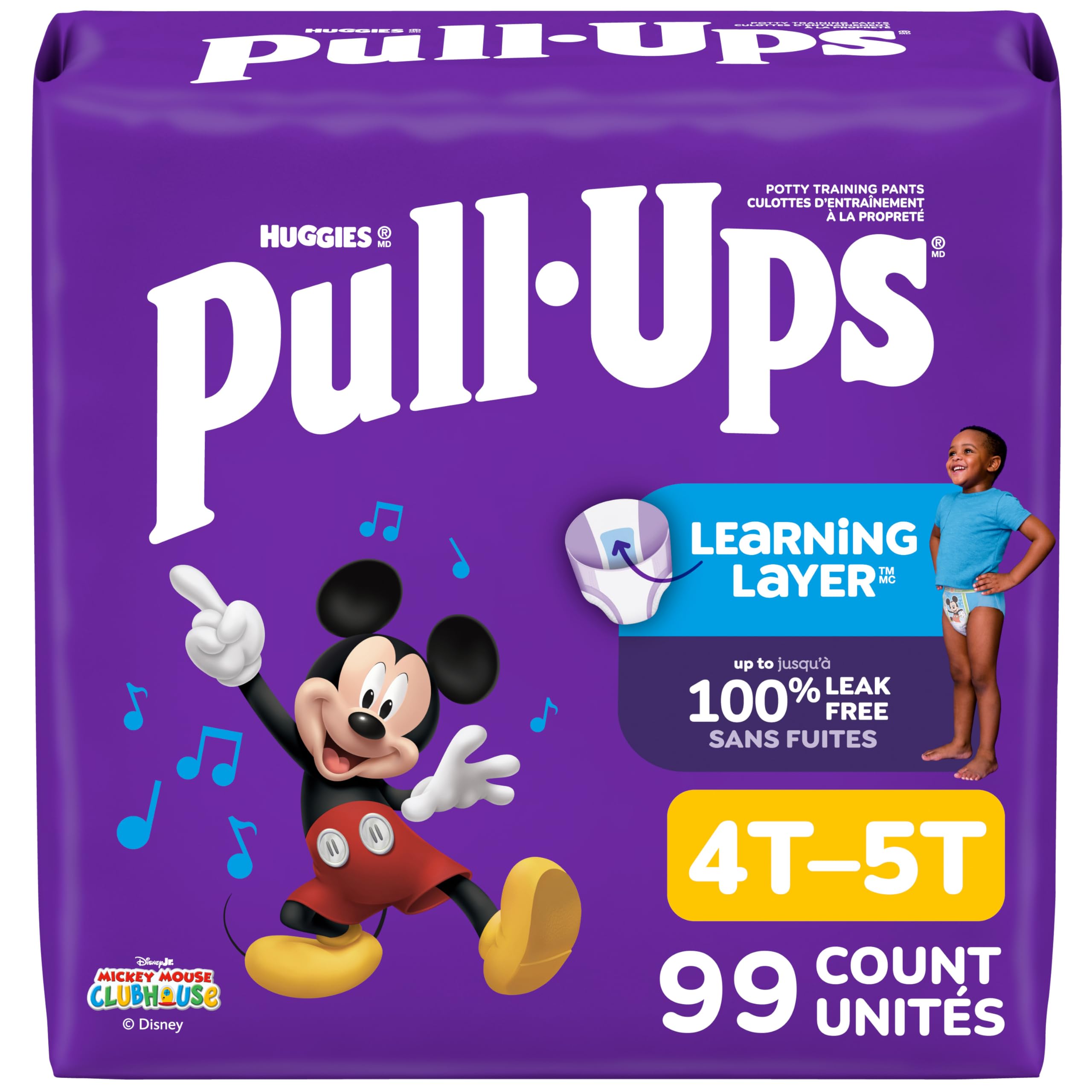 Pull-Ups Boys' Potty Training Pants, Size 4T-5T Training Underwear (38-50 lbs), 99 Count 🍁 All In One Marketplace Canada
