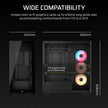 CORSAIR 3500X RS-R ARGB Mid-Tower PC Case – 3X Pre-Installed RS120-R ARGB Fans, GPU Anti-Sag Arm, Fits up to 10x 120mm Fans, Reverse Connection Motherboard Compatible – Black 🍁 All In One Marketplace Canada