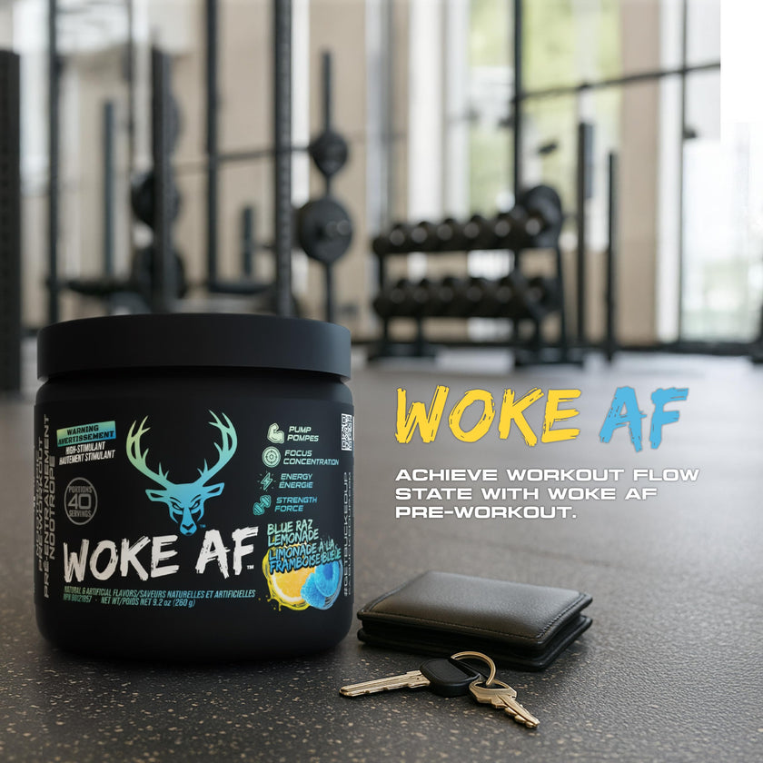 Bucked Up Woke AF Pre-Workout, Blue Raz Lemonade, 40 Servings 🍁 All In One Marketplace Canada