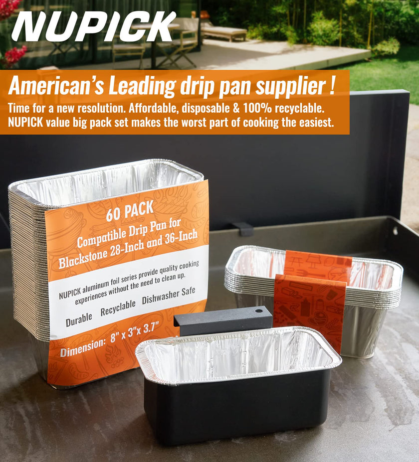 NUPICK 40 Pack Grease Cup Liners for Blackstone 17