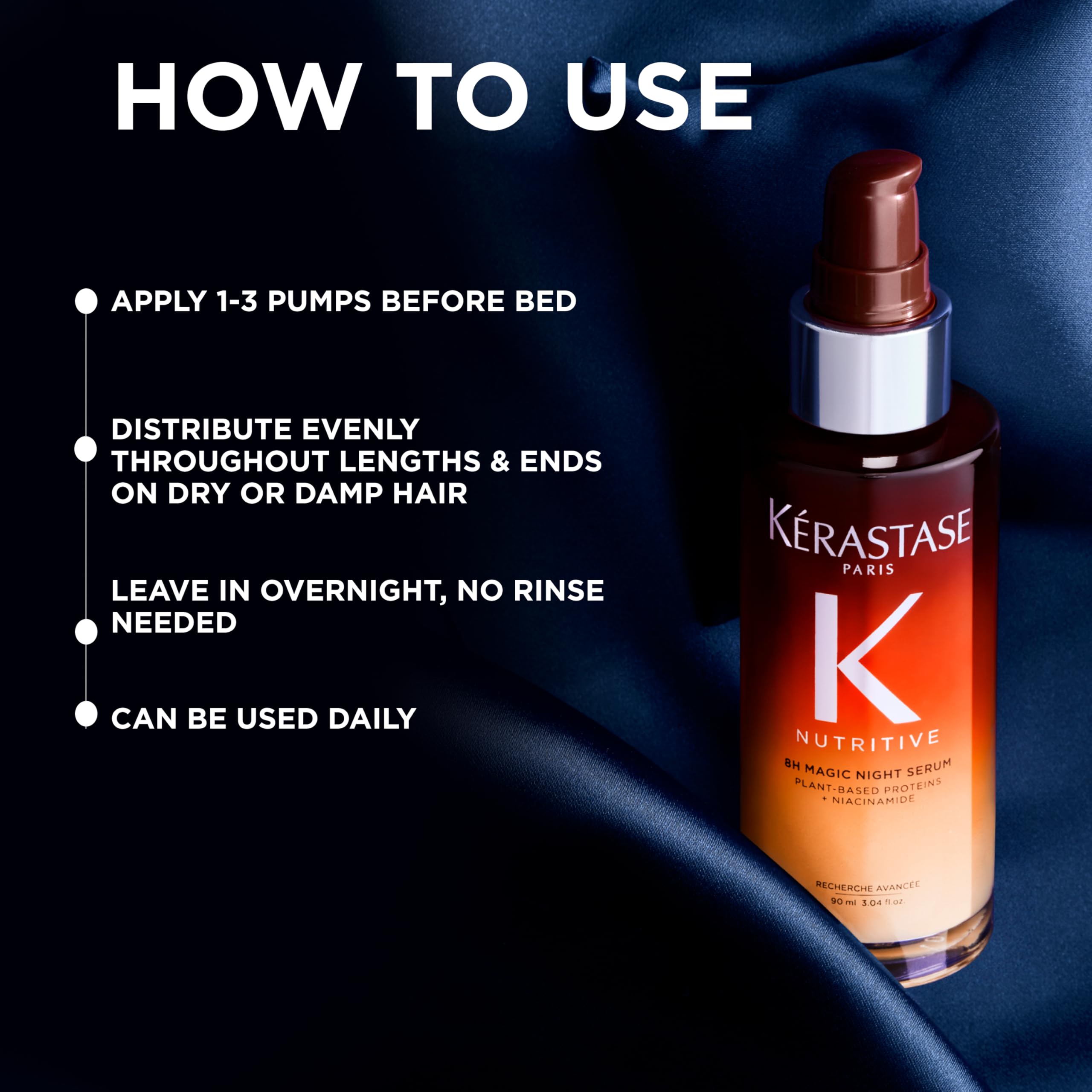 Kérastase Nutritive 8H Magic Night Serum, Night Serum for Normal to Slightly Dry Hair, Nourishing and Smoothing for More Shine and Suppleness, Paraben-Free, 30 ml 🍁 All In One Marketplace Canada