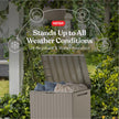 Keter City 30 Gallon Resin Outdoor Storage Box and Patio Furniture Side Table for Pool and Garden Accessories, Beige 🍁 All In One Marketplace Canada