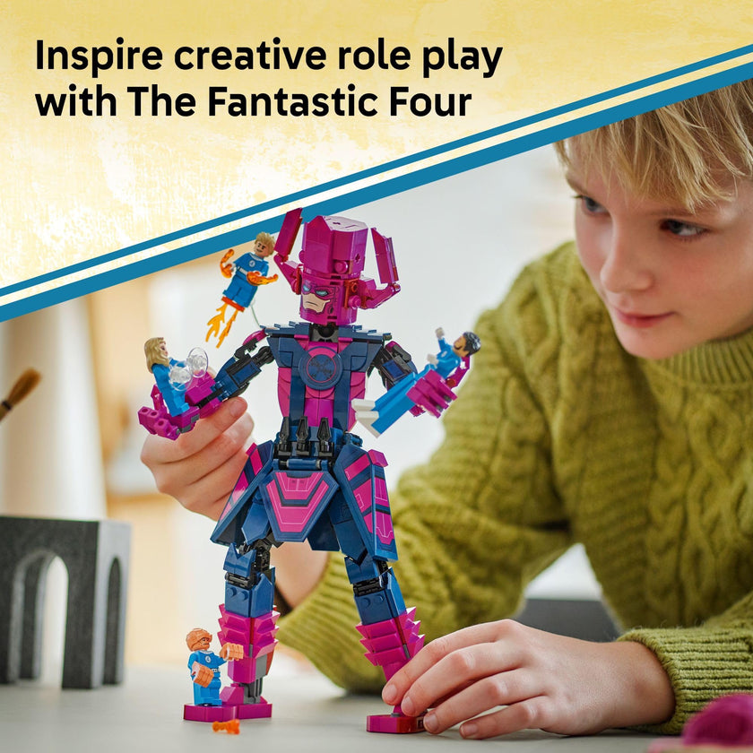 LEGO Marvel Fantastic Four vs. Galactus Construction Figure - Super Hero Building Toy - 4 Minifigures, Including The Thing, Invisible Woman and Human Torch - Gift for Kids, Boys and Girls, 9+ 76316 🍁 All In One Marketplace Canada