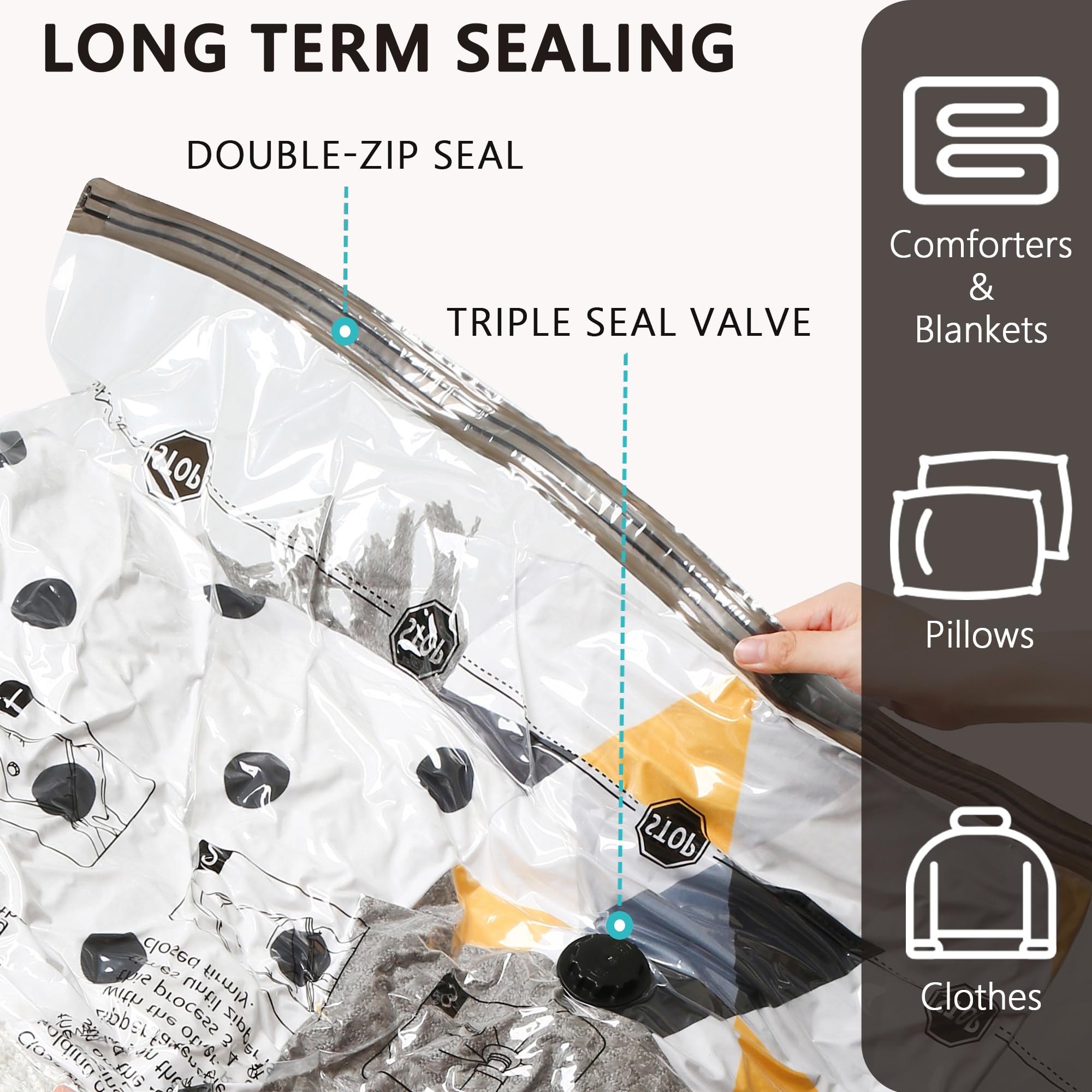 Vacuum Storage Bags 20 Combo, Space Saver Bags with Travel Electric Pump, Compression Airtight Sealer Bags for Clothes, Bedding, Pillows, Comforters, Blankets 🍁 All In One Marketplace Canada