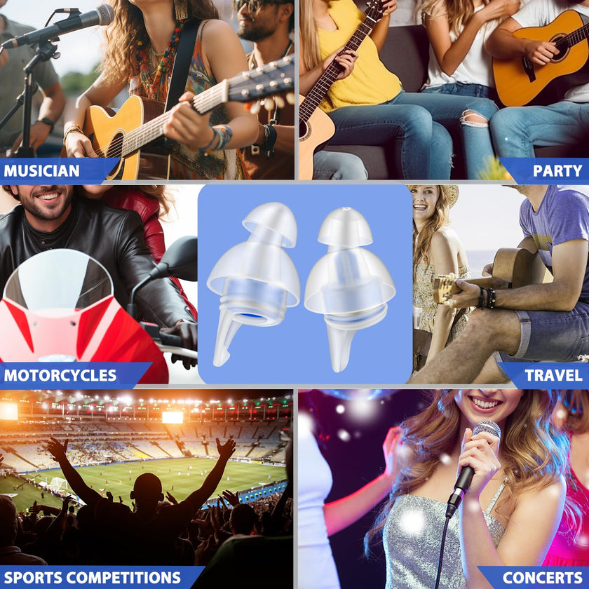 Laudexua High Fidelity Concert Ear Plugs, 2 Pairs Ear Protection Musician Earplugs for Concerts, Music Festival, Motorcycle, and Other Noise Reduction Events 🍁 All In One Marketplace Canada