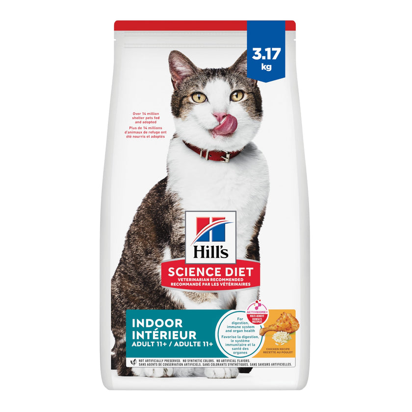 Hill's Science Diet Senior 11+ Indoor Chicken Recipe Dry Cat Food 3.17 kg Bag 🍁 All In One Marketplace Canada
