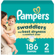 Pampers Swaddlers Diapers, Size 2, Absorbent, Keeps Baby Dry and Comfortable, Pediatrician Recommended Skin Safe Disposable Baby Diaper, 1 Pack (Count of 186) 🍁 All In One Marketplace Canada