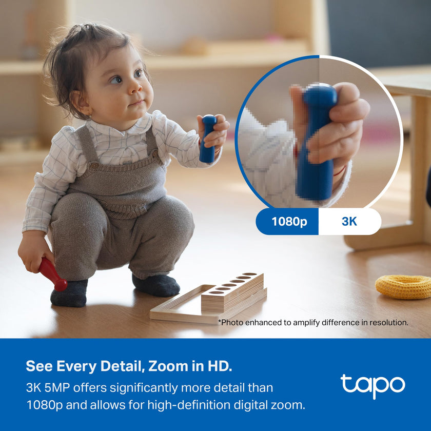 Tapo 3K 5MP Pan/Tilt Security WiFi Camera, Baby & Pet Camera, 360° Motion Tracking, 2-Way Audio, 40Ft. Night Vision, Cloud & Local Storage (Up to 512 GB), Works w/Alexa & Google (Tapo C230) 🍁 All In One Marketplace Canada