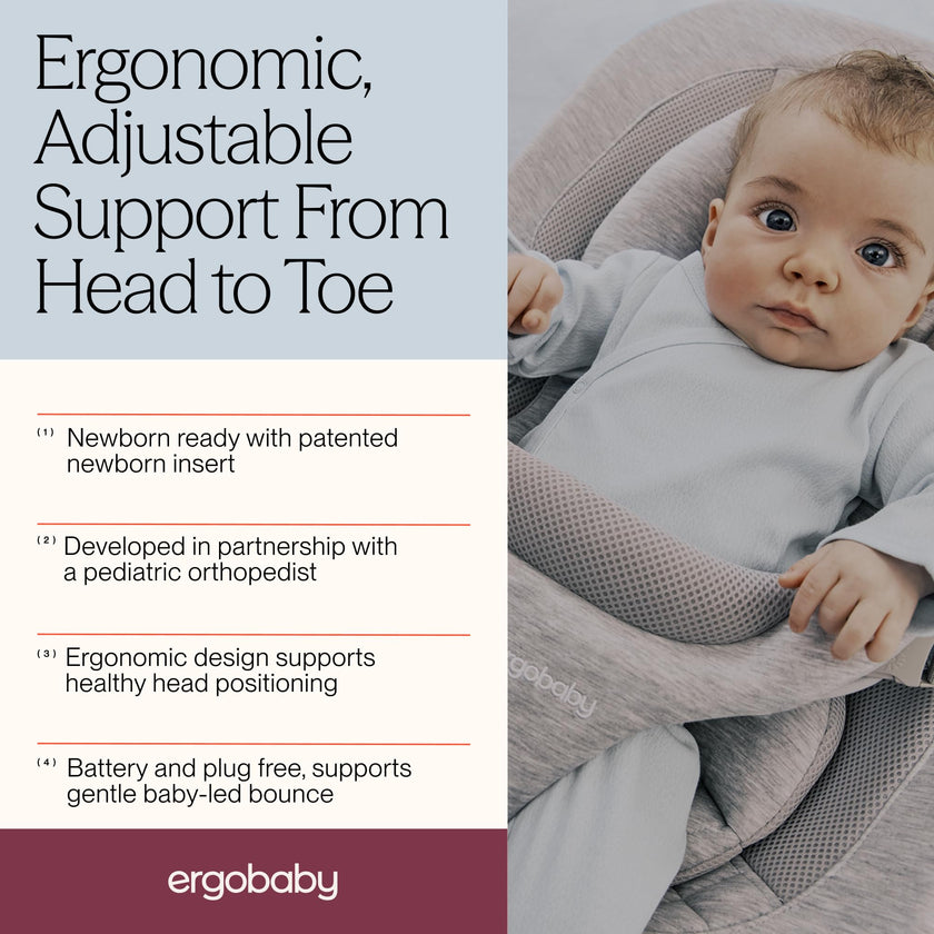 Ergobaby Evolve 3-in-1 Bouncer Seat for Babies and Toddlers 5.5-25 lbs 🍁 All In One Marketplace Canada