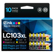 10 Pack E-Z Ink (Compatible Ink Cartridge Replacement for LC103XL Ink Cartridges LC103 XL LC103BK LC101 LC 103 to Use with MFC-J870DW MFC-J470DW MFC-J6920DW MFC-J6520DW MFC-J450DW 🍁 All In One Marketplace Canada