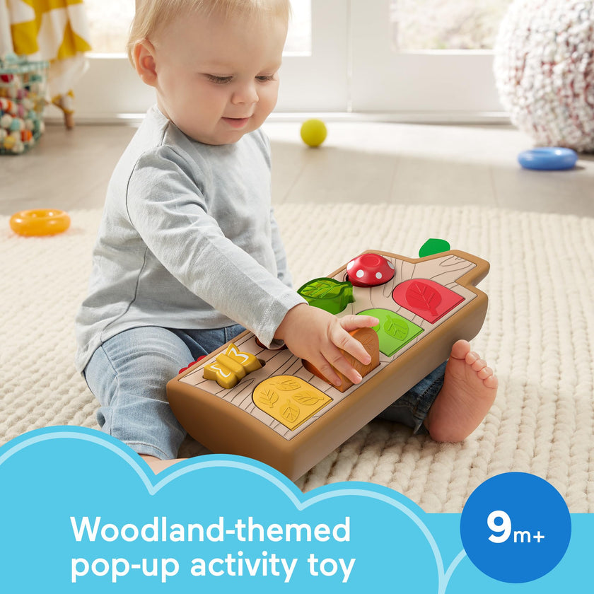 Fisher-Price Baby Toy Hide & Peek Pop-Up Animal-Themed Sensory Activity with Wood Accents & Sounds for Ages 9+ Months 🍁 All In One Marketplace Canada