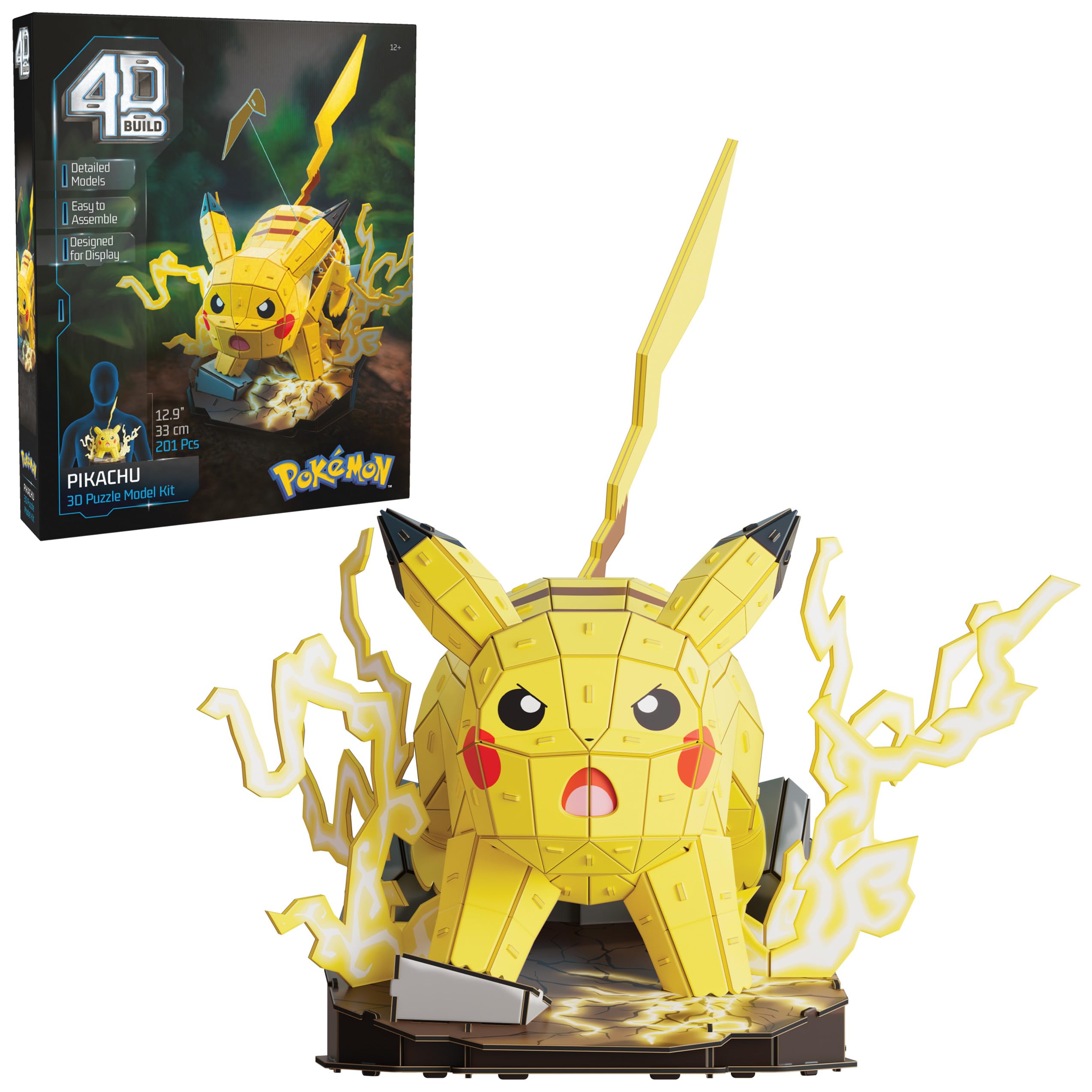 4D Build Pokémon Pikachu 3D Puzzle Model Kit, Desk Décor, Shelf Display 🍁 All In One Marketplace Canada