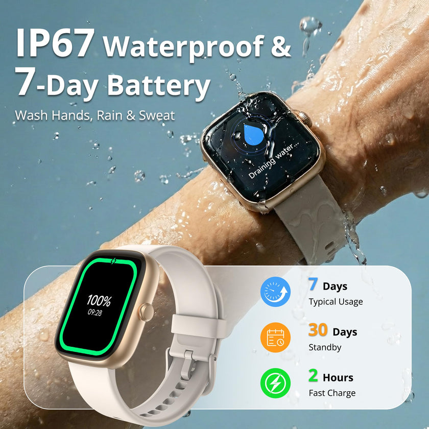Fixwink Smart Watch for Women Ladies (Answer/Make Call), 1.83