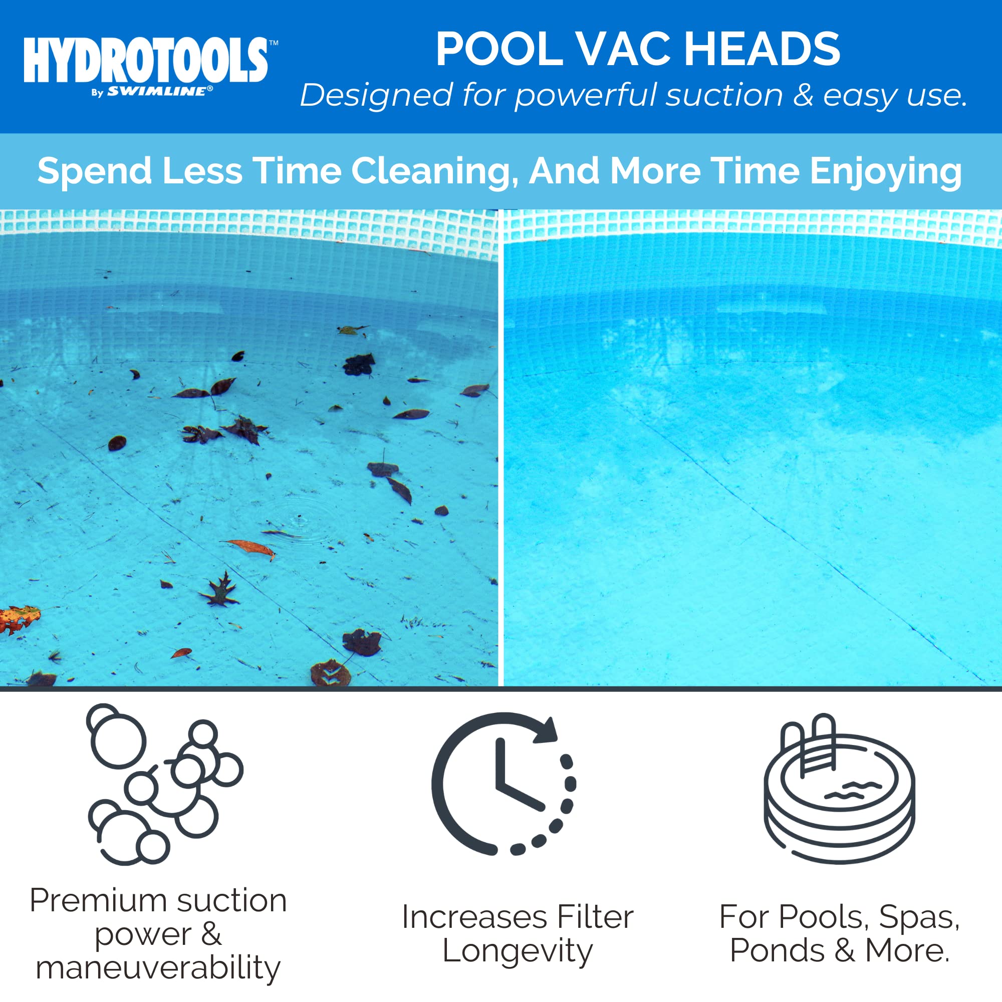 Solstice by International Leisure Products Swimline Hydro Tools 8145 Clear Weighted Triangle Pool Vacuum Head 🍁 All In One Marketplace Canada