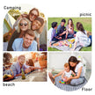 SAMSIER Large Outdoor Picnic Blankets Waterproof Foldable, Beach Blanket Sandproof Portable, Cute Picnic Mat Washable (Navy Blue, 60