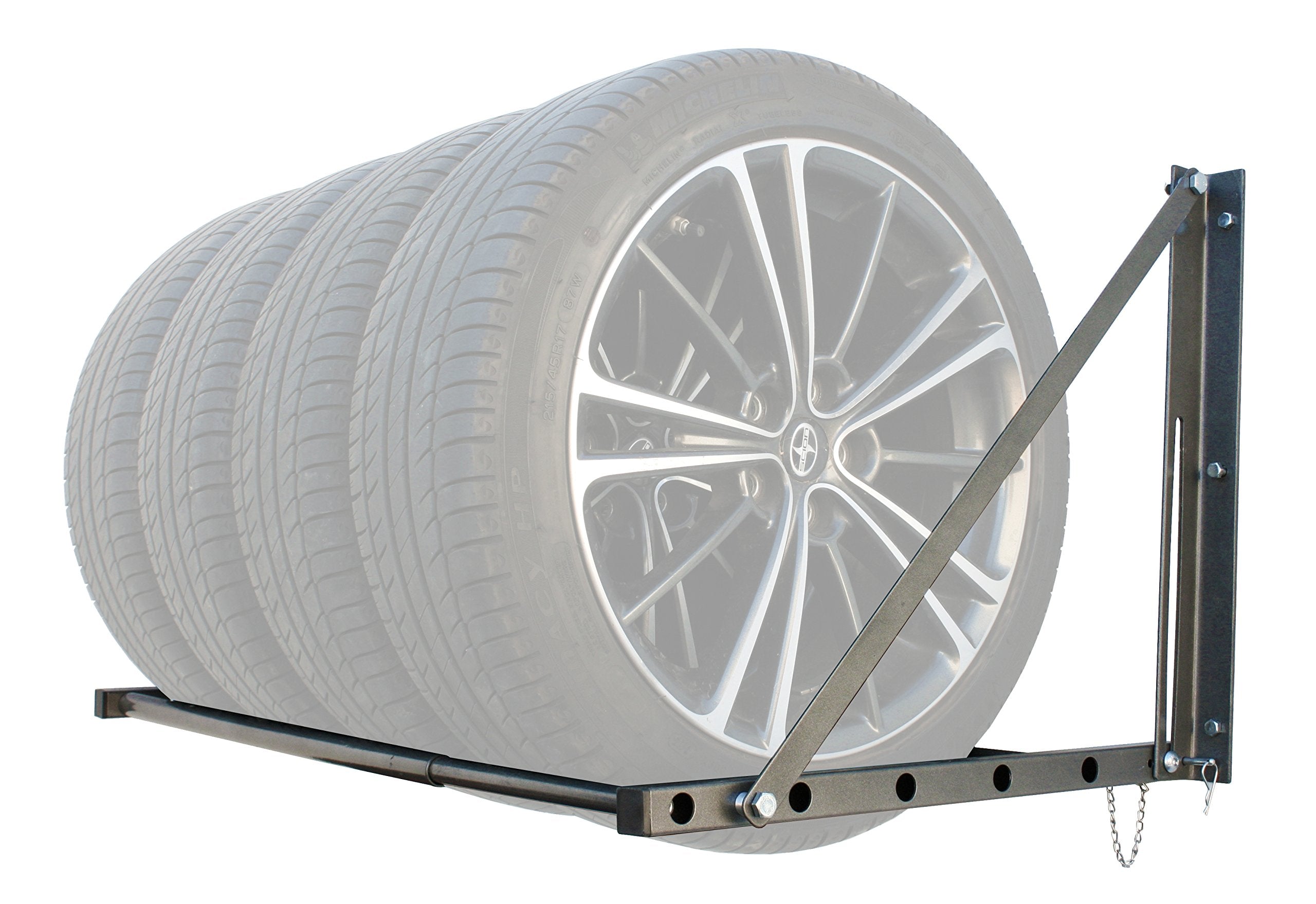 MaxxHaul 70489-300 lb Capacity Foldable and Adjustable Wall Mount Tire Rack, Black 🍁 All In One Marketplace Canada