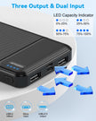 AsperX Power Bank 2 Pack, 10000mAh USB C Portable Charger for iPhone, Portable Battery Bank with 3 Outputs, Travel Essentials Battery Pack Power Bank for iPhone Series, Smartphones, Earphones and More 🍁 All In One Marketplace Canada