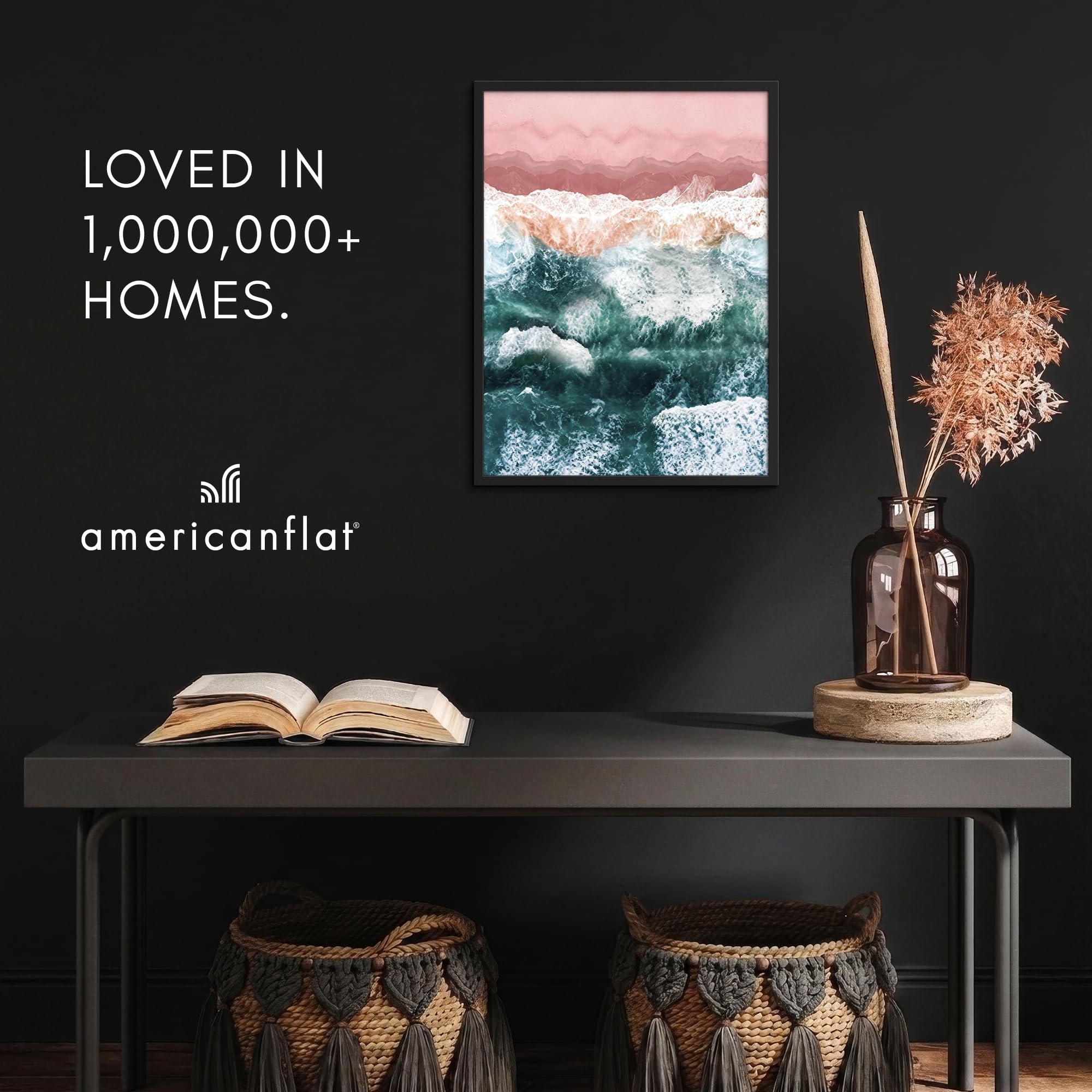 Americanflat 18x24 Poster Frame with Polished Plexiglass - Streamline Collection - Thin Border Picture Frame for Wall Display - Hanging Hardware Included - Black 🍁 All In One Marketplace Canada