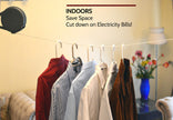 Retractable Clothesline - Portable Heavy Duty Indoor and Outdoor Washing Line - 45 Feet PVC Retracting Clothes Line with Wall Mount Hang The Wet Dry Clothing Laundry - Easy Installation (Grey) 🍁 All In One Marketplace Canada