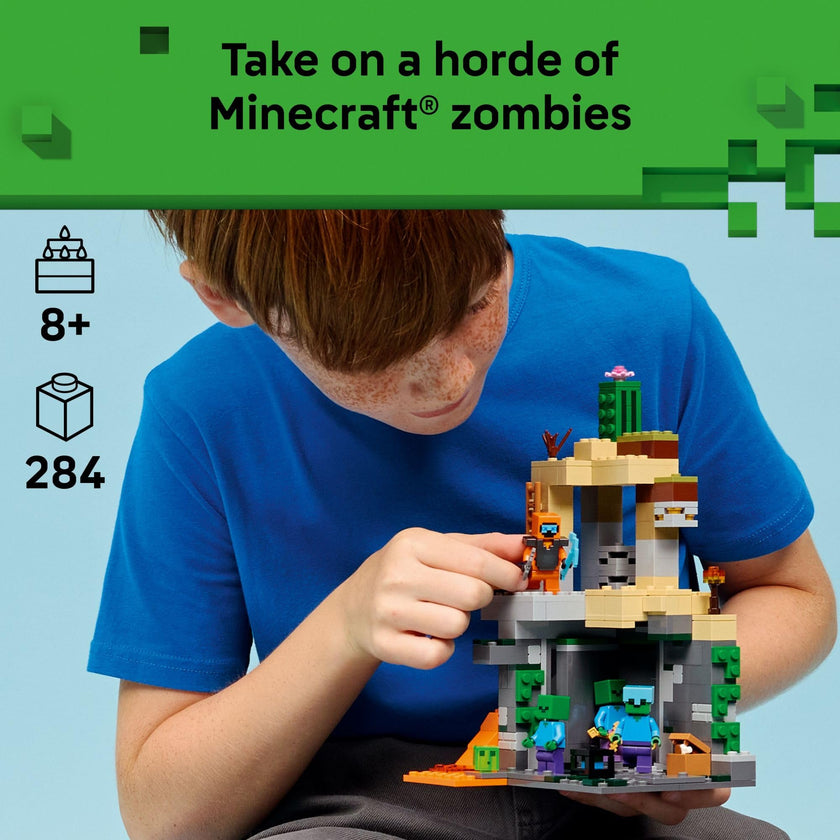 LEGO Minecraft Zombie Dungeon Building & Pretend Play Toy for Boys & Girls - Video Game Playset & Toy Figures for Kids, Ages 8+ - W/Wandering Wastelands Minifigure - Gift Idea for Birthdays - 21587 🍁 All In One Marketplace Canada