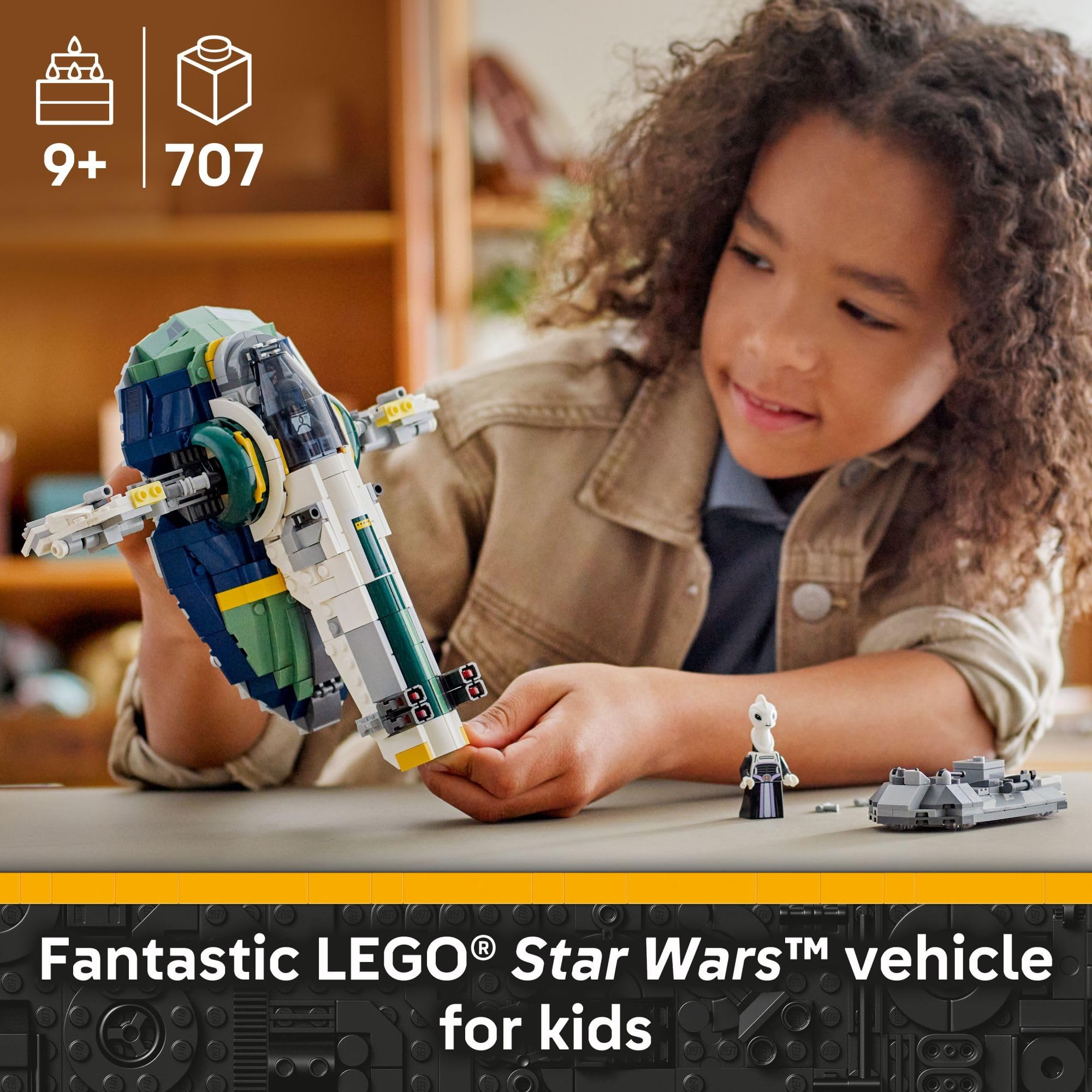 LEGO Star Wars: Attack of The Clones Jango Fett's Starship Building Toy - Pretend Play Set for Boys & Girls, Ages 9+ - Collectible Model Kit & Kids Room Decor - Gift for Birthdays - 75433 🍁 All In One Marketplace Canada