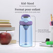 Contigo Kids Aubrey Straw Water Bottle with Leak-Proof Lid, BPA-Free Plastic, Dishwasher Safe, Periwinkle & Amethyst, 14 oz (414 mL) 🍁 All In One Marketplace Canada