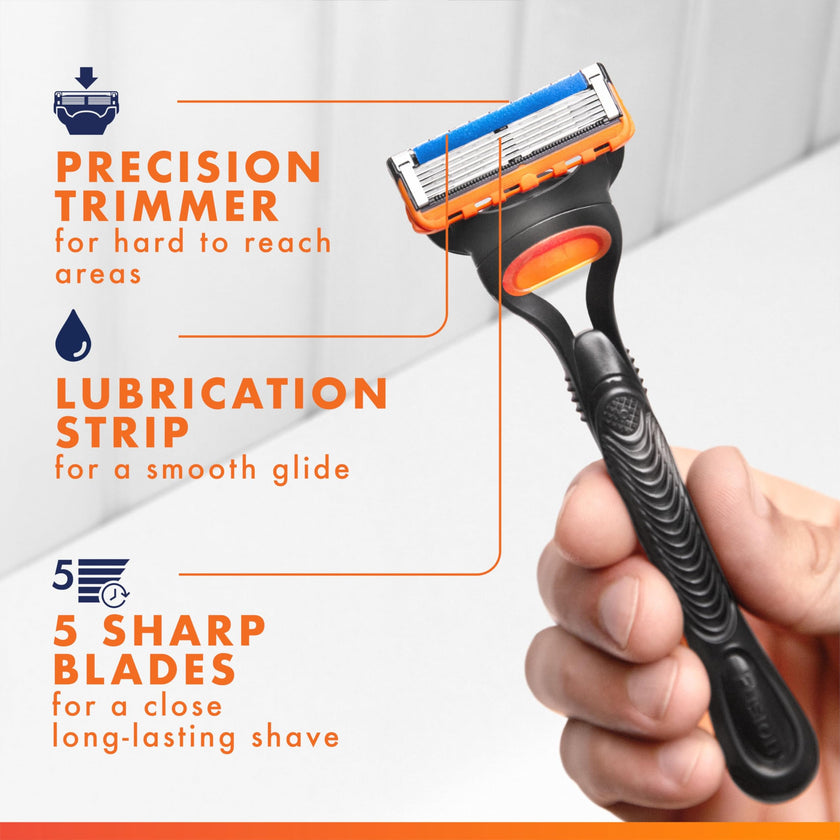 Gillette Razors, Fusion 5 Razor Men, 5-Blade, 1 Handle + 4 Refill 🍁 All In One Marketplace Canada