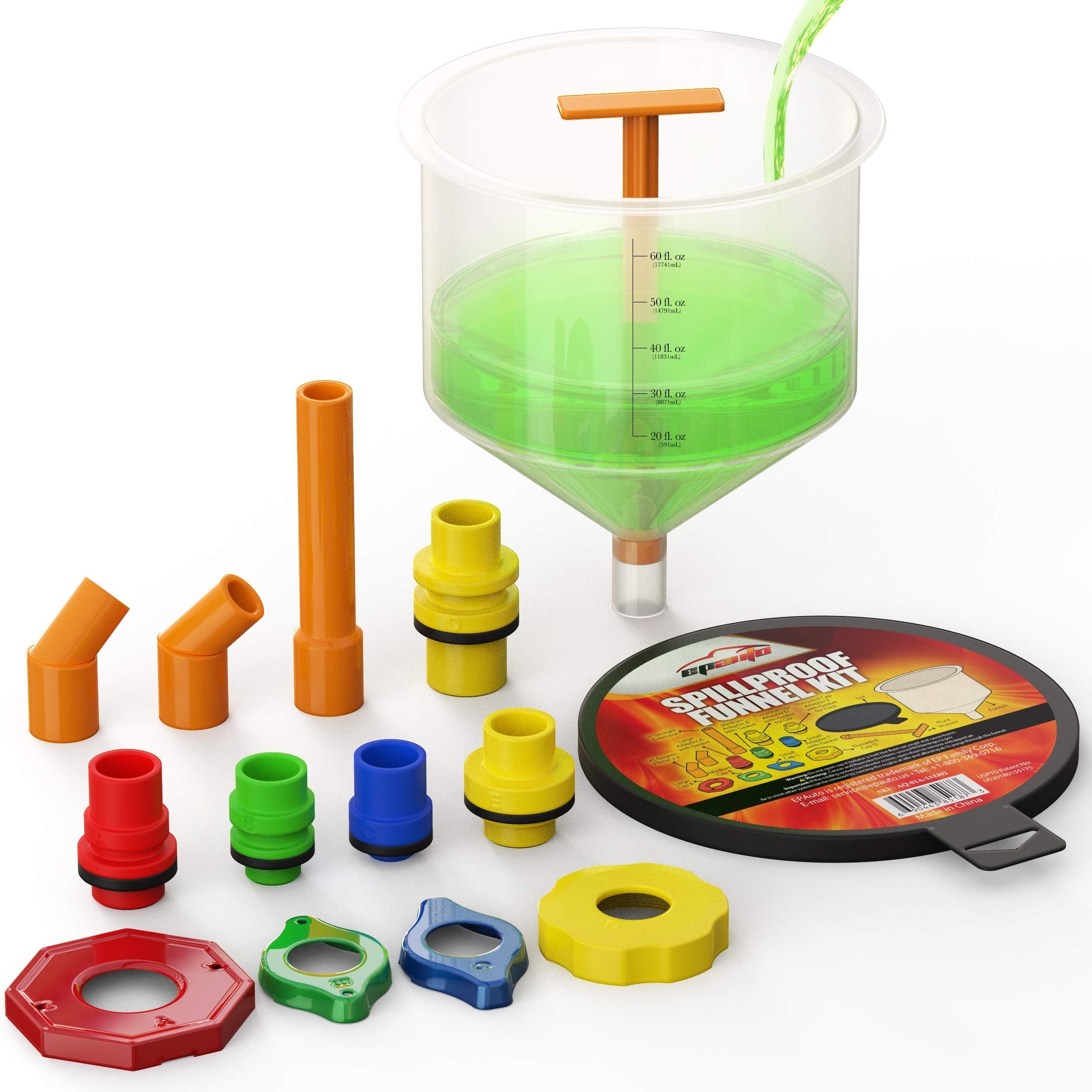 EPAuto Spill Proof Radiator Coolant Filling Funnel Kit 🍁 All In One Marketplace Canada
